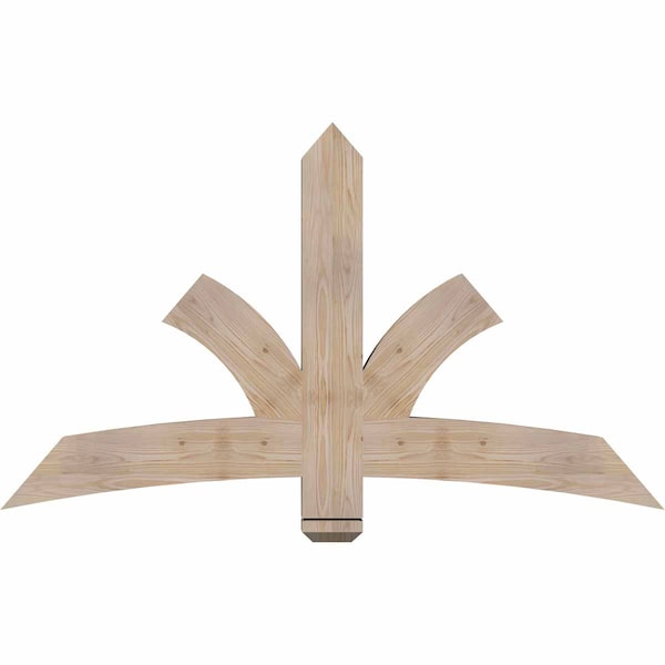 Ekena Millwork Davenport Smooth Timber Gable Bracket, Douglas Fir, 60"W x 35"H x 3 1/2"D x 5 1/2"F, 14/12 Pitch GBW060X35X0406DAV00SDF - main